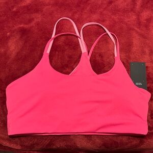 Principal low impact Pink crush strawberry milkshake Fabletics sport bra new